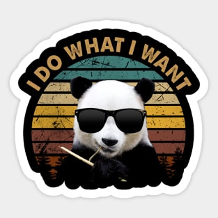 Bamboo Bliss Chic Tee for Those Who Adore Panda Munching Sticker